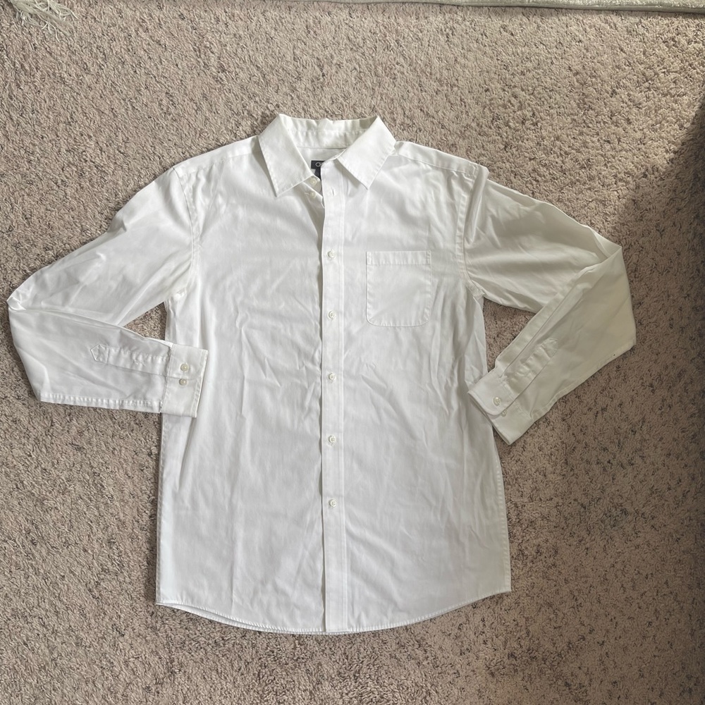 White mens dress shirt (Kids XL, Adult S/M)